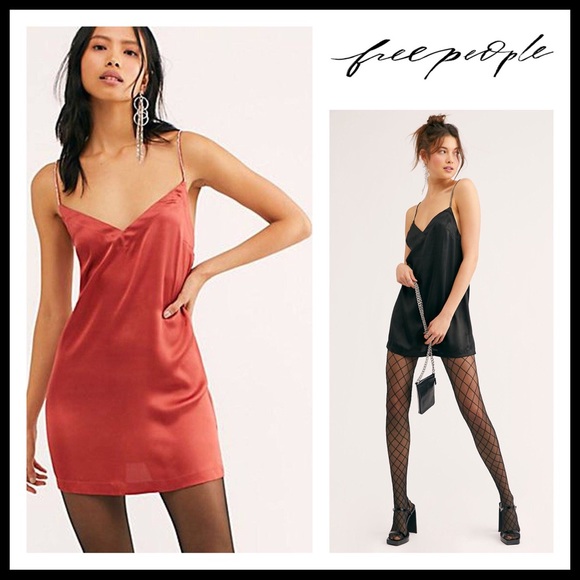 FREE PEOPLE SLIP CRYSTAL STRAP MINI TANK DRESS A2C - Picture 8 of 16